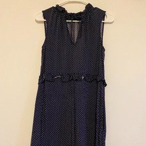 H&M Peplum Navy Blue Dress Above the Knee Size 4